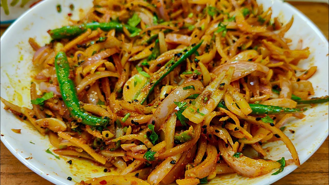 Restaurant Style Laccha Pyaz | Chatpata Onion Salad | Masala Pyaz Recipe | Hari Mirch Pyaz Ka Achar