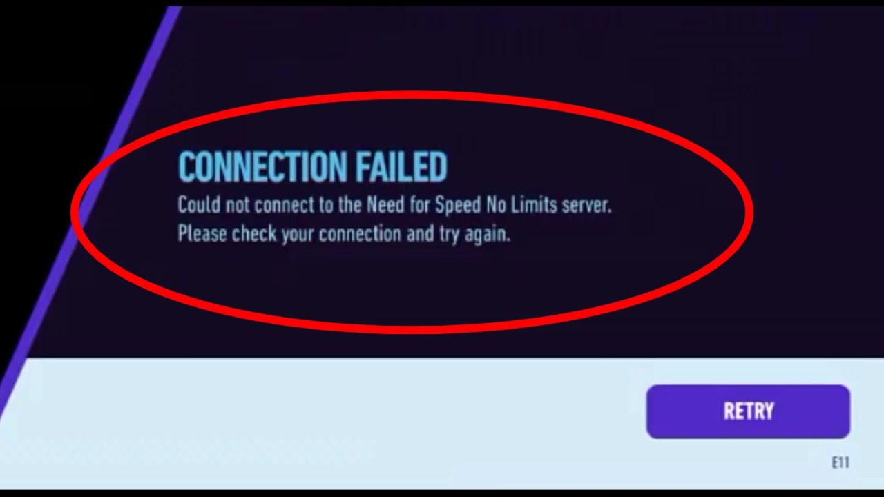 Fix Need For Speed No Limits Connection Failed Problem Solve - YouTube