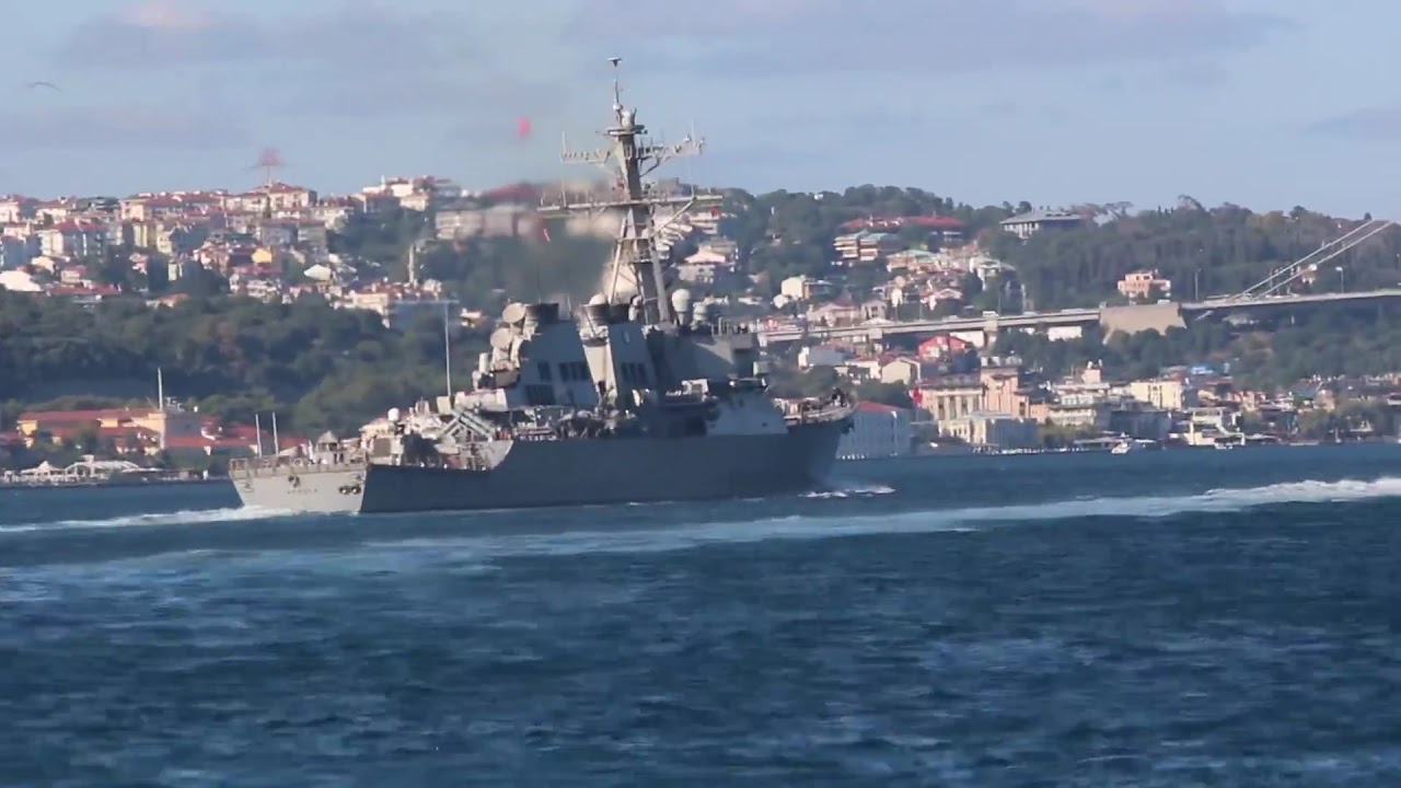USS Porter transits Bosphorus