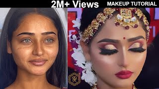 Quick Simple and Easy Bridal Makeup tutorial | Long Lasting Makeup | @pkmakeupstudio screenshot 5