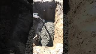 HUGE WATER LINE THRUST BLOCK!