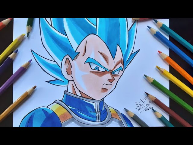 COMO DESENHAR O VEGETA SSGSS – DRAGON BALL SUPER – Método FanArt 2.0