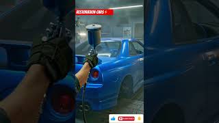 AI Restored Nissan Skyline GT-R R34 😱 Blue Beast!