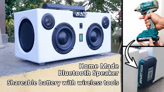DIY Boombox Bluetooth Speaker | Shareable Battery With Wireless Tools