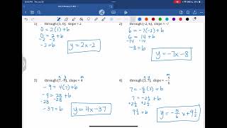 8.6 Equations from Ordered Pairs (7+8 Math Honors)