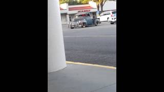 Air bags on a  1940s Chevy truck