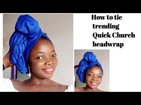 How to tie Trending Quick Church Gele Headwrap on yourself