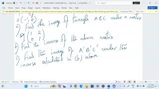THE INVERSE OF A TRANSFORMATION MATRIX Wealth