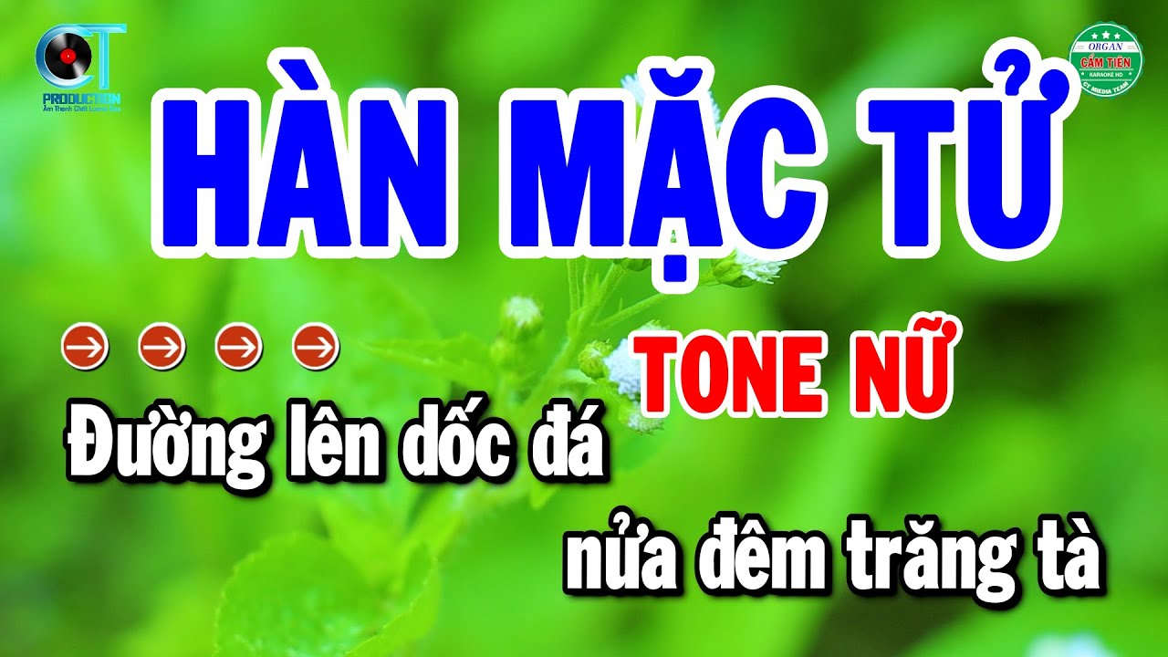 Karaoke Hàn Mặc Tử Tone Nữ Nhạc Sống Beat Chuẩn Dễ Hát | Cẩm Tiên Organ