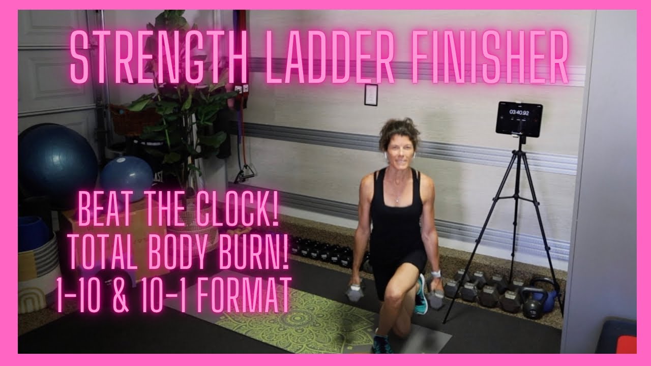Strength Ladder Finisher, Weighted Curtsy Lunges + Pull Under Plank 10 ...