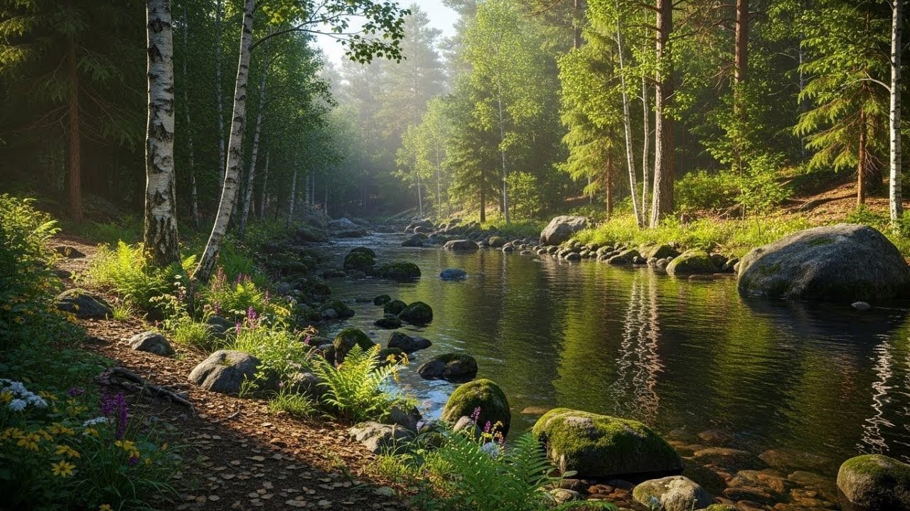 Flowing River Ambience 🌊 Peaceful Sound for Meditation, Focus, and Deep Relaxation #624