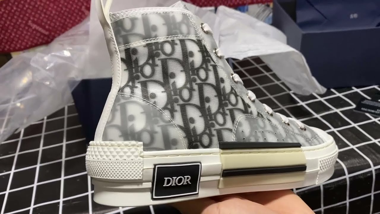 Dior B23 High Top Logo Oblique 3SH118YJP_H069 - YouTube