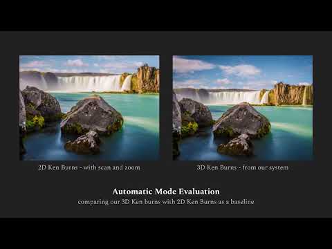 3D Ken Burns Effect from a Single Image - Technical