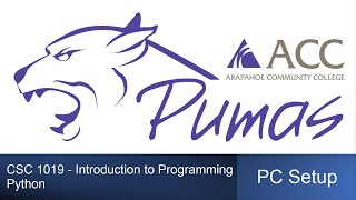 ACC 1019 - Python - Install, Setup, Program, & Debug