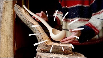 Calm Carving | Sculpting a HUGE Ladle In Three Days from a PERFECT Bent Branch With Only Hand Tools