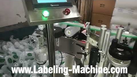 Automatic empty plastic bottle horizontal rolling labeling machine one sticker label applicator