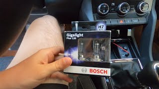 SKODA KODIAQ видео №6. Замена ламп ближнего света на Bosch Gigalight Plus 120. Надо ли?