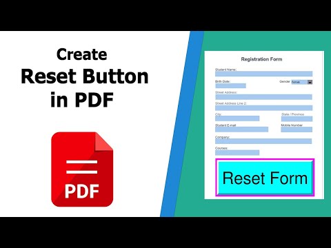 How to add a reset button to a pdf form using Nitro Pro