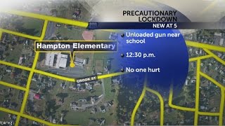 Hampton Elementary placed on lockdown after unloaded gun found near campus, scene cleared