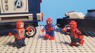 Who are You! Spider-Man pointing meme in lego