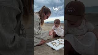 Beach Sand Art With Hands And Glue