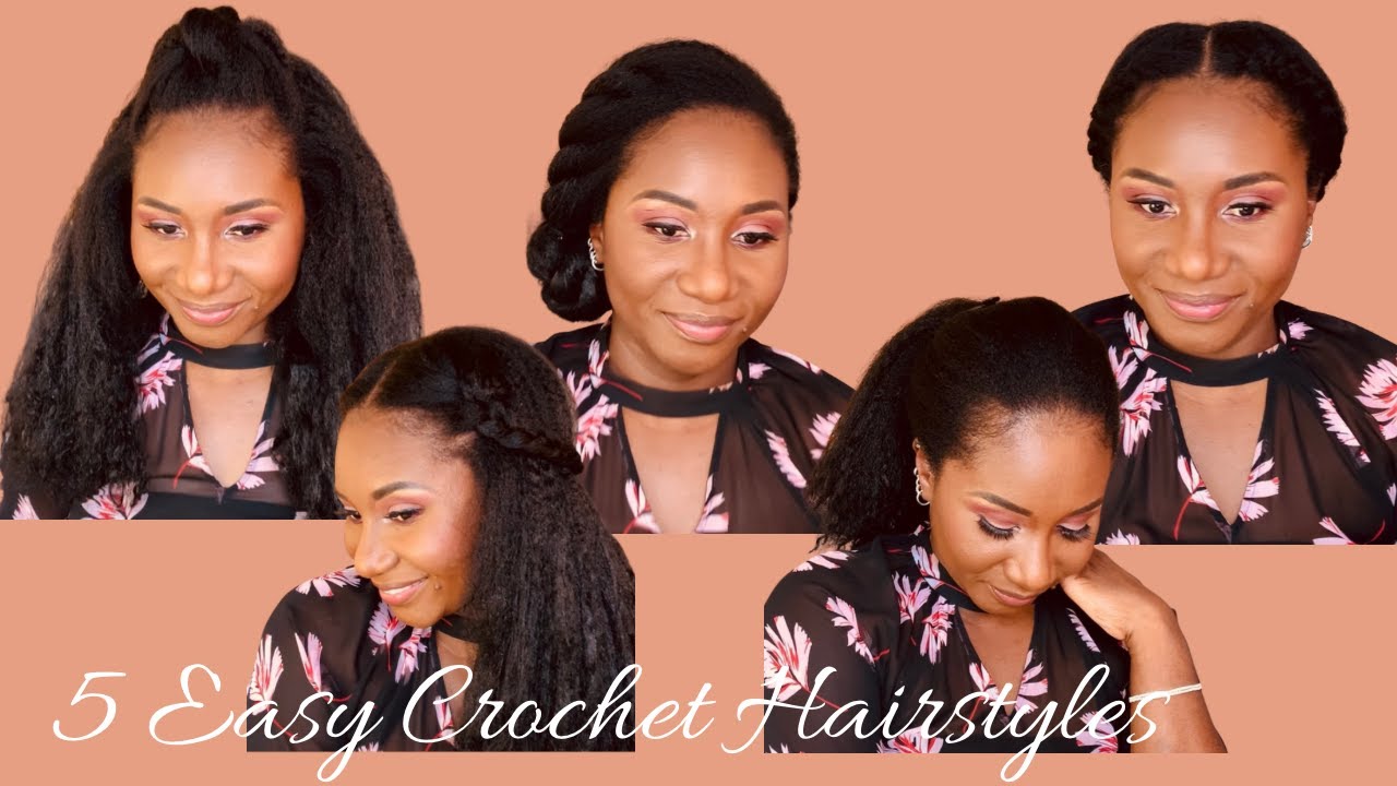 5 EASY CROCHET HOW TO STYLE CROCHET HAIR DIY CROCHET HAIRSTYLES