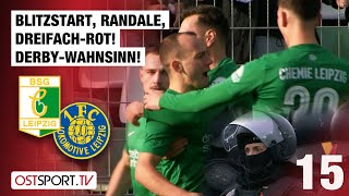 Blitzstart, Randale, Dreifach-Rot! Wahnsinn im Leipziger Derby: Chemie - Lok | Regionalliga Nordost