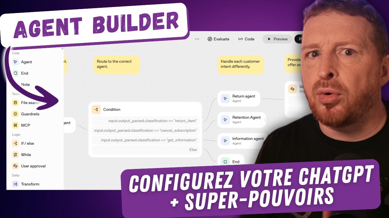 Transformez votre chatbot en agent intelligent : découvrez OpenAI Agent Builder en action !