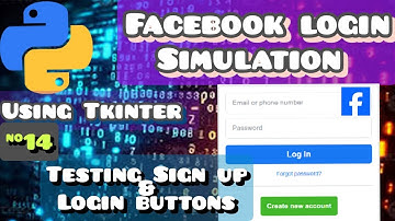 Facebook Login and Signup Simulation in Python using Tkinter (signup and login testing)