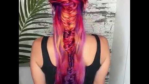 127creative - mẫu tóc 7 sắc cầu vồng đẹp