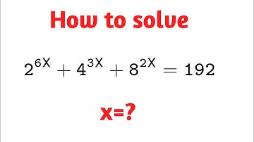 A Nice Exponential Equation | Find The Value of x