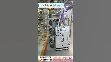 AGV docking with flow rack | Material Handling - FlowTube - FlowStore