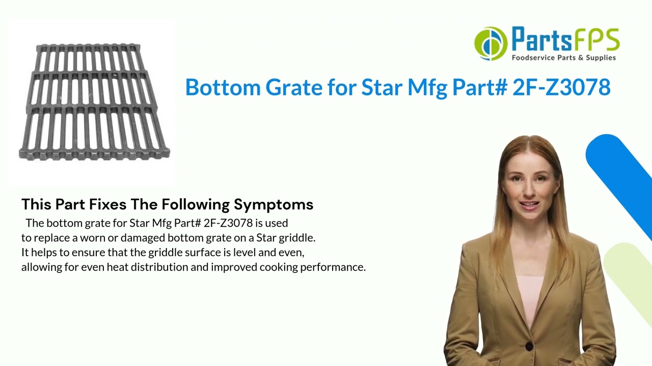 Bottom Grate for Star Mfg Part# 2F-Z3078. Restaurant Equipment   Foodservice Parts PartsFPS