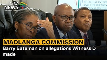 Madlanga Commission | Barry Bateman on allegations Witness D made