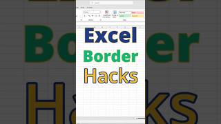 Excel Border Shortcuts Tutorial | Beautify Your Tables in Seconds