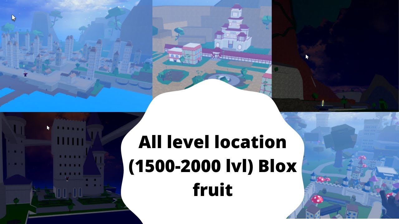 All Level Locations (0-1450 lvl) Blox Fruits! (Roblox) 