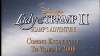 Lady And The Tramp Ii Scamps Adventure 2000 Special Promo Rare