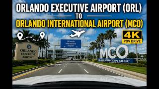 Driving from Orlando Executive Airport (ORL) to Orlando International Airport (MCO) | 4K POV Drive