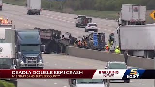 Fatal crash involving two semis shuts down NB I-75 in Butler County