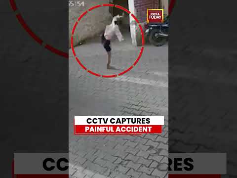 Viral Video | CCTV CAPTURES PAINFUL ACCIDENT #chandigarh #accident #cctv #shortsviral
