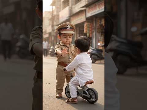 रक्षाबंधन पर बेबी ट्रैफिक पुलिस का मजेदार चालान 😂🚦 | AI Baby Shorts