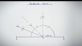 How To Construct 157.5 Degree By The Compass.(Compass Ke Madad Se 157.5 Degree Kaise Banaye)||