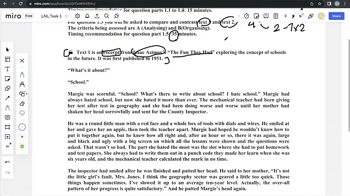 IB MYP Language & Literature Task 1 (Analytical Questions + Compare Contrast Essay) Part 1