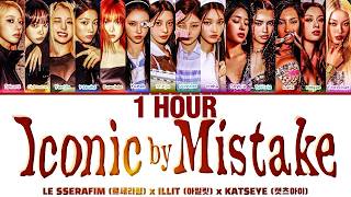 [1 HOUR] LE SSERAFIM, ILLIT, and KATSEYE 'Iconic by Mistake' (Color Coded Lyrics) | 1시간 Wealth