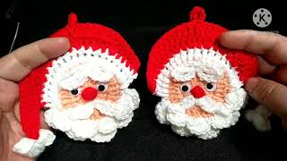 كروشية وجه بابا نويل /سانتا كلوز crochet santa face