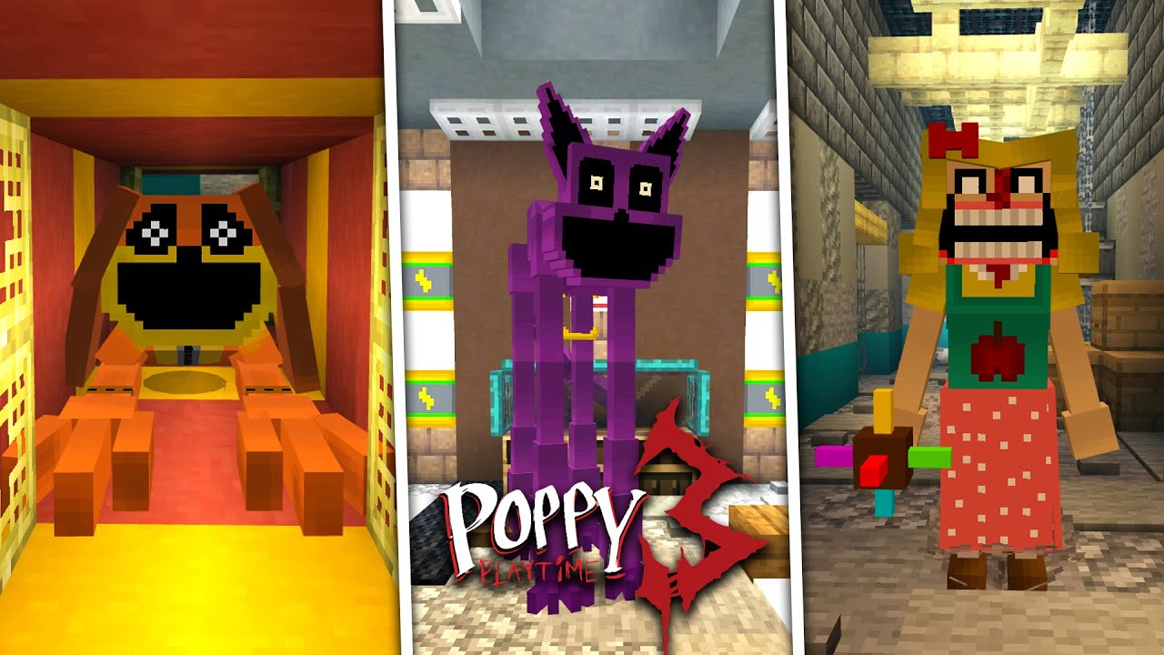 Poppy Playtime Chapter 3 In Minecraft Map Full Gameplay