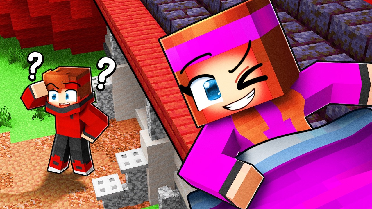 Je suis Cachée sur le toit de TALCADO sur Minecraft !