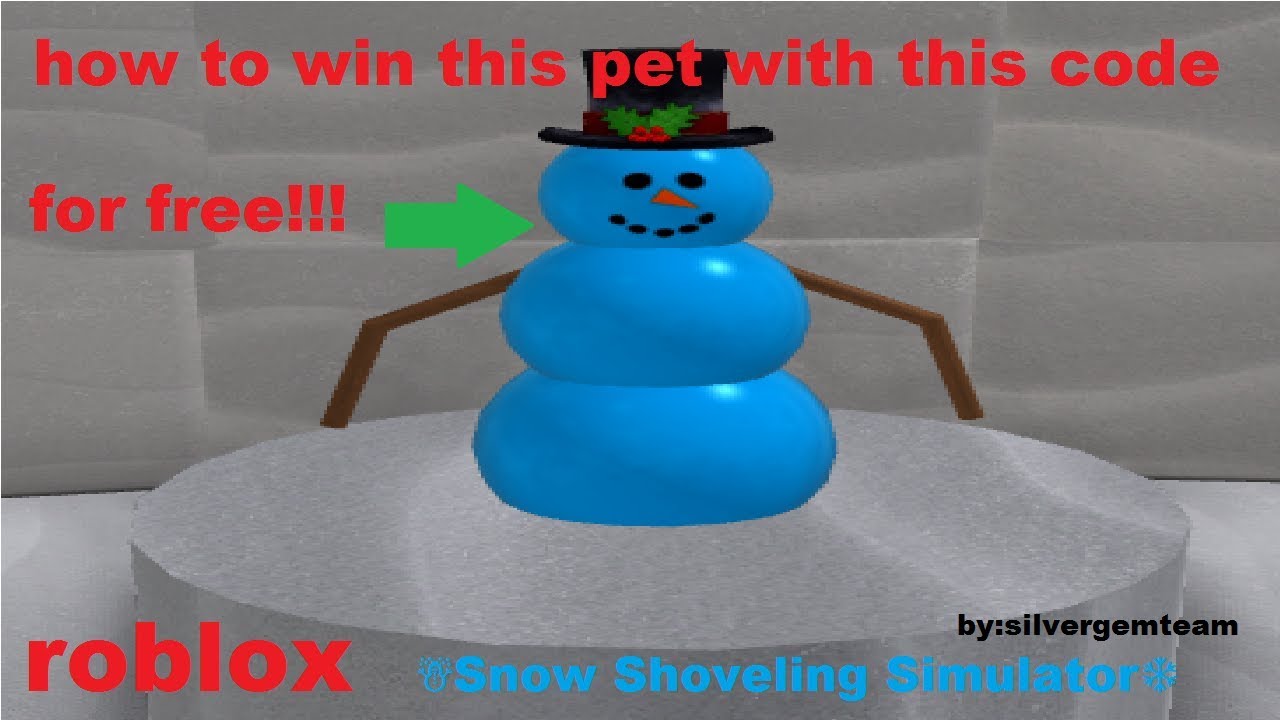 ROBLOX Snow Shoveling Simulator New Pet Code YouTube