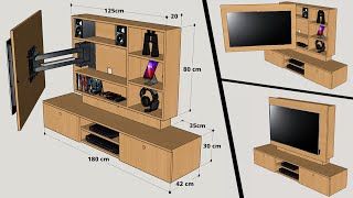 HOW TO MAKE A TV PANEL WITH FLOATING CABINET STEP BY STEP