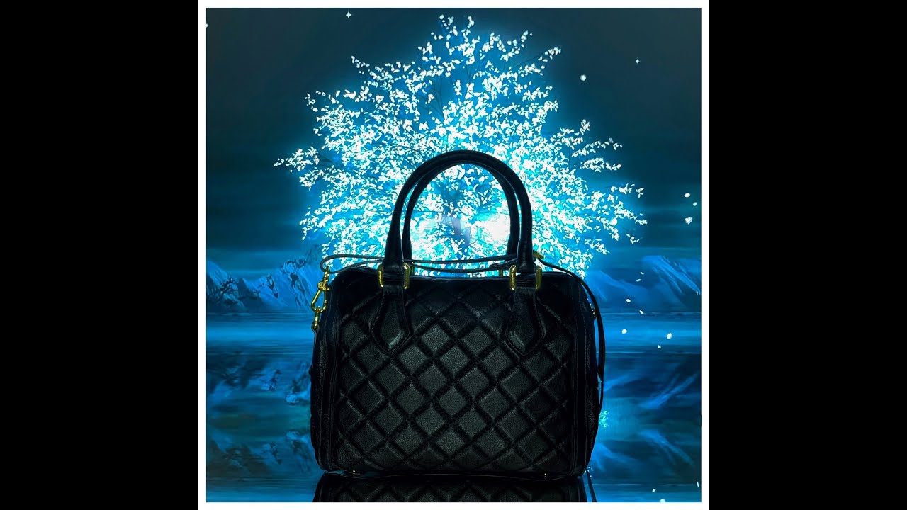 Bolsa Luz da Lua transversal em matelassê - Preta - Desembolse